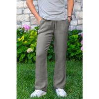 Beli Lastikli Multi Çift Cepli Müslin Kadın/Erkek Unisex Yazlık Pantolon Gri Gri