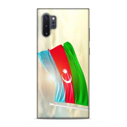 Samsung Galaxy Note 10 Plus Uyumlu Kılıf Azarbaijan (7) Telefon Kılıfı Gökyüzü Bayrak