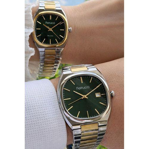 Ferrucci Sevgili Ve Çiftlere Özel Çelik Kordon 2 Yıl Garantili 3 Atm Çift Kol Saati CFT.SG001.04