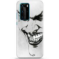 Huawei P40 Pro Uyumlu Kılıf Joker (8) Baskılı Kılıf Beyaz