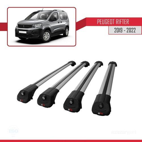 Peugeot Rifter 2019-2022 Arası ile uyumlu ACE-1 Ara Atkı Tavan Barı GRİ 4 ADET BAR