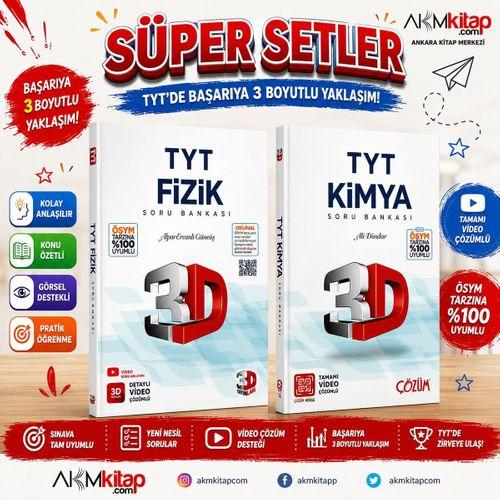 3D Yayınları TYT Fizik ve Kimya Soru Bankası Seti 2 Kitap