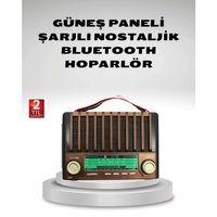 Taşınabilir Hoparlör Güneş Panelli Bluetooth Usb Sd Fm Am Sw Radyo