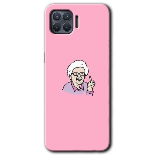 Oppo Reno 4 Lite Kılıf HD Desen Baskılı Arka Kapak - Bad Grandmother