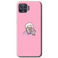 Oppo Reno 4 Lite Kılıf HD Desen Baskılı Arka Kapak - Bad Grandmother