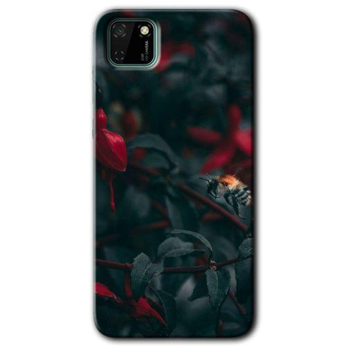 MRCİLETİSİM Huawei Y5P Kılıf HD Desen Baskılı Arka Kapak + Temperli Cam - Avcı Arı