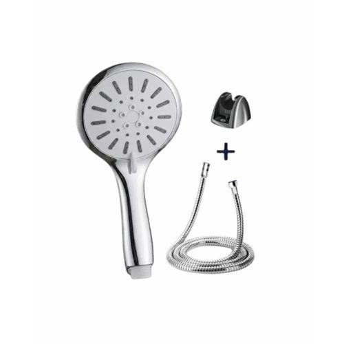 Spiral Hortumlu 4 Kademeli Krem El Duşu Başlığı Banyo Duş Seti