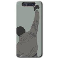 Samsung Galaxy A80 Kılıf HD Desen Baskılı Arka Kapak + Temperli Cam - Artwork Wide