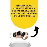 Bileklikli Amoled Ekran Akıllı Saat Ve Dijital Göstergeli Kablosuz Bluetooth Kulaklık Anc/ Enc