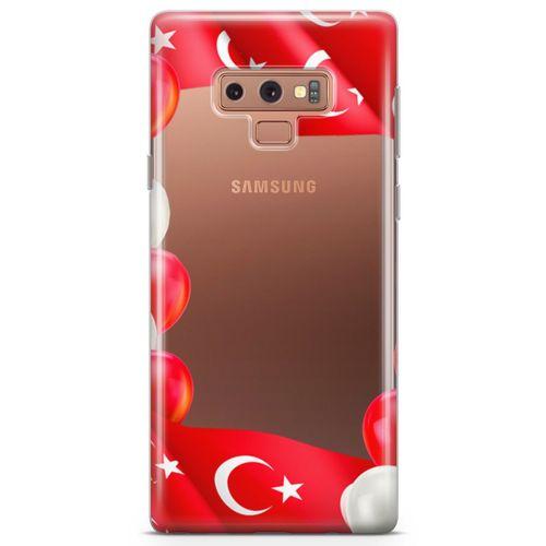 Samsung Galaxy Note 9 Kılıf Balonlar Türkiye Bayrağı Arka Kapak Koruma Desenli Full Koruyucu