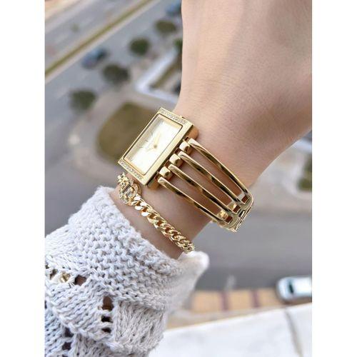 Ferrucci Kaburga Tasarım 2 Yıl Garantili 3 Atm Suya Dayanıklı Kadın Kol Saati+Bileklik FC.L11441.2