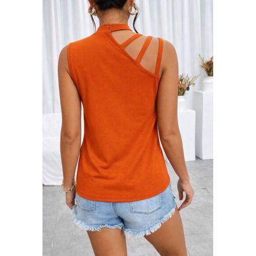 Kadın Omuzdan şerit Detaylı Yarı Balıkçı Yaka Viskon Bluz