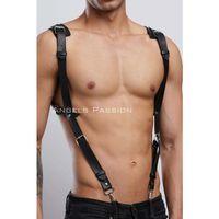 Gömlek Üzeri Erkek  Harness Aksesuar, Omuz Detaylı Deri Harness - Brfm135