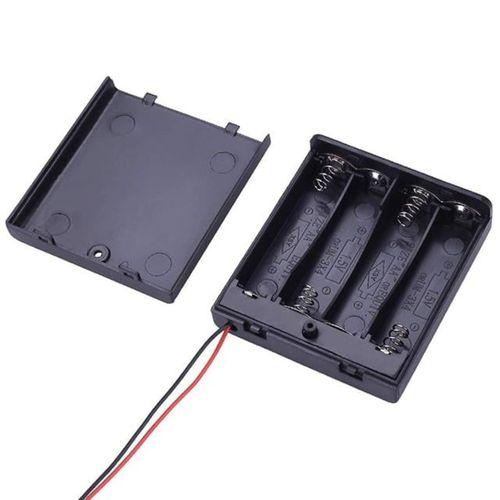 Powermaster 4'lü AA Kapaklı Switch'li Pil Yuvası (IC-233F)