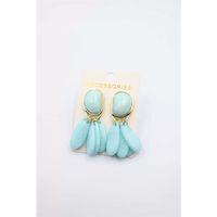 Taşlı Küpe - Turkuaz