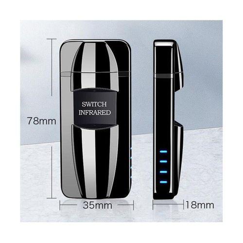 Sensörlü Alevsiz USB Şarjlı Tesla Çakmak Gümüş