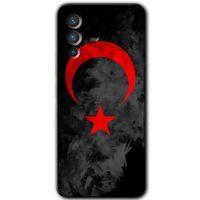 Potkal Hediye Fabrikası Vivo V23 5G Kılıf HD Desen Baskılı Arka Kapak - Black Ayyıldız