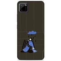 Oppo Realme C11 Kılıf Depresyon (33) Hybrid Kılıf Kahve Toz Pembe