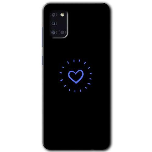 MRCİLETİSİM Samsung Galaxy A31 Kılıf Baskılı Kapak - Heart Strokes +Tam Kaplayan Mat Seramik