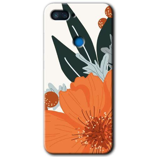 Potkal Hediye Fabrikası Xiaomi Mi 8 Lite Kılıf HD Desen Baskılı Arka Kapak - Portakal Çiçeği