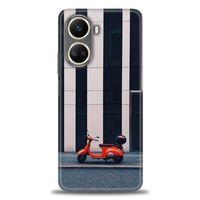 Realme C55 Kılıf HD Baskılı Kılıf - Kırmızı Motor + Tam Ekran Koruyucu