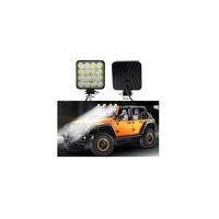 2 Adet 16 Led Kare Off Road Iş Makinası Çalışma Lambası Sis Farı