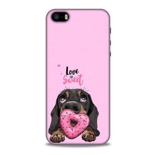 Animax Dachshund Donut Apple Iphone 5S Kılıf Desenli Silikon
