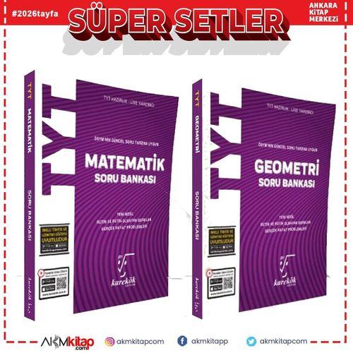 TYT Matematik ve Geometri Soru Bankası Seti 2 Kitap Karekök Yayınları
