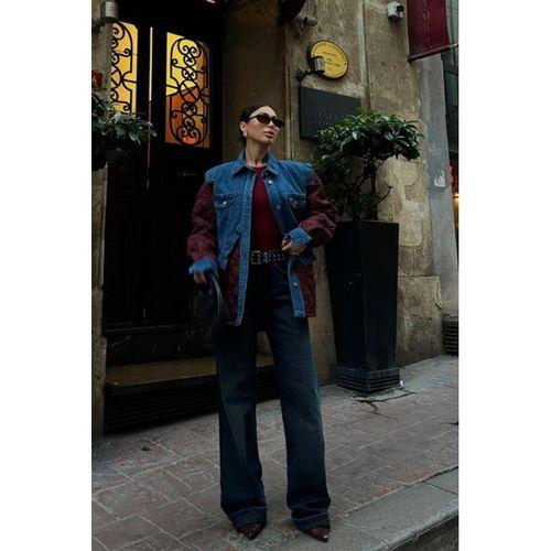 Denim Garnili Kapitone Ceket 7071