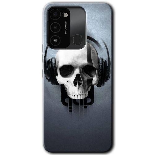 Tecno Spark 8C Kılıf HD Desen Baskılı Arka Kapak - Müzik Kurukafa