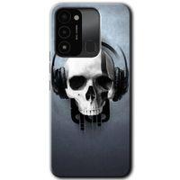 Tecno Spark 8C Kılıf HD Desen Baskılı Arka Kapak - Müzik Kurukafa