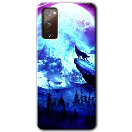 MRCİLETİSİM Samsung Galaxy S20 FE Kılıf Baskılı Kapak - Mega Kurt +Tam Ekran Koruyucu