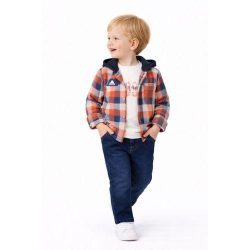 Erkek Çocuk Pantolon Gömlek Tişört 3 Lü Takım BGL-ST05264