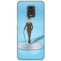 Xiaomi Redmi Note 9S Kılıf FunnyMaX (45) Liquid Air Kılıf Açık Mavi Köpek