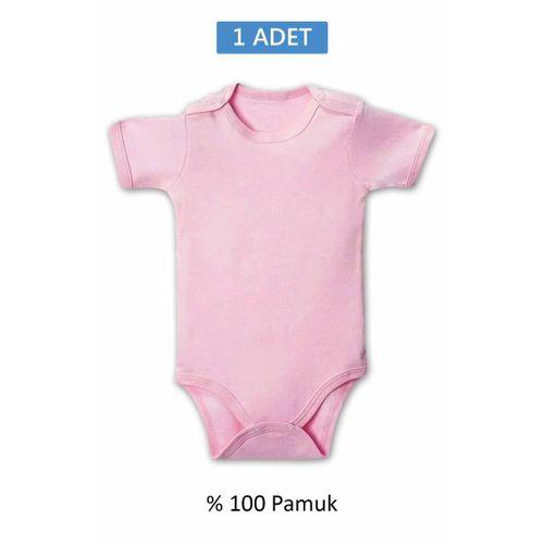 Pembe Yarım Kol Body Zıbın 7-12 YAŞ Çocuklar İçin (1 ADET) Alttan Çıtçıtlı Özel Gereksinimli