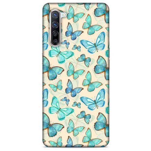 Oppo Reno 3 Pro 5g Kılıf Kelebek Etkisi (13) Silikon Kap Lacivert