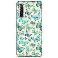 Oppo Reno 3 Pro 5g Kılıf Kelebek Etkisi (13) Silikon Kap Lacivert