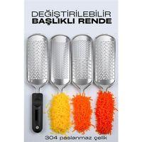 Modacar Rende 3 Değiştirilebilir Başlıklı Profesyonel 304 Çelik El Rendesi