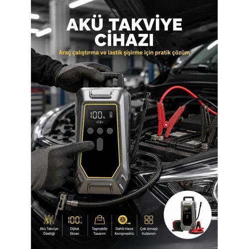 Araç Kullanıcıları İçin Çok Fonksiyonlu Akü Takviye Cihazı