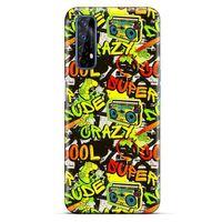 Graffitix (28) Desenli Silikon Kapak Oppo Realme 7 Kılıf
