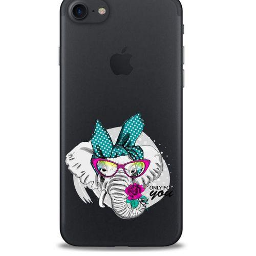 Zoologix (97) Apple Iphone 8 Şeffaf Kılıf Silikon Desenli