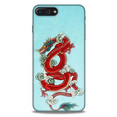 Apple Iphone 7 Plus Kılıf Dragons (22) Tam Koruma Kılıfı Ejderha Dövme Kırmızı