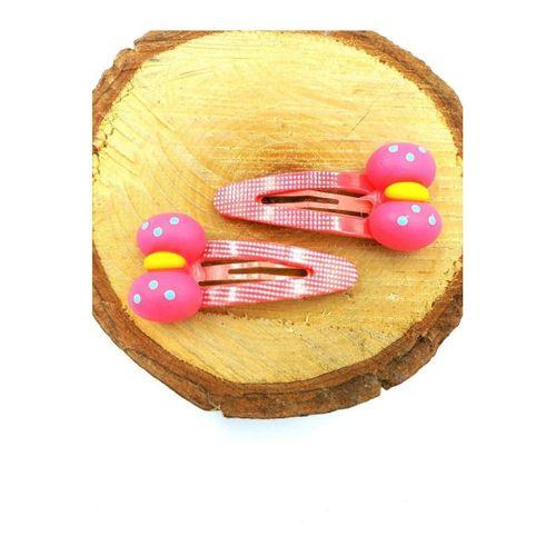 Pembe Renk Figürlü Çıt Çıt Çocuk Tokası