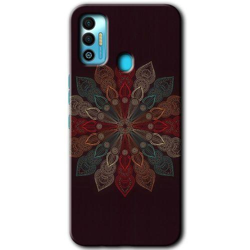 Tecno Spark 7T Kılıf HD Desen Baskılı Arka Kapak - Mandala Flower Wal