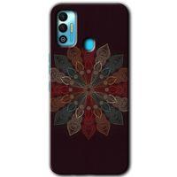 Tecno Spark 7T Kılıf HD Desen Baskılı Arka Kapak - Mandala Flower Wal