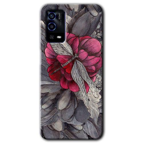 Potkal Hediye Fabrikası Oppo A55 Kılıf HD Desen Baskılı Arka Kapak - kelebek Ömrü