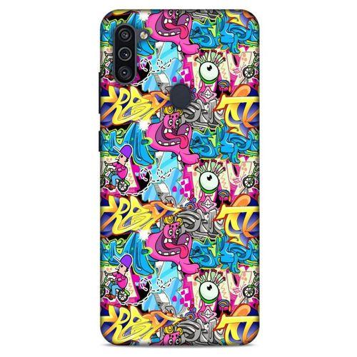 Graffitix (7) Desenli Silikon Kapak Samsung Galaxy M11 Kılıf