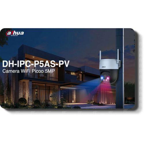 DAHUA P5AS-PV, 5Mpix, 4mm Lens, H265,  Dual Smart Light, IP66, Wifi, Dahili Mikrofon, PT Speed Dome IP Kamera