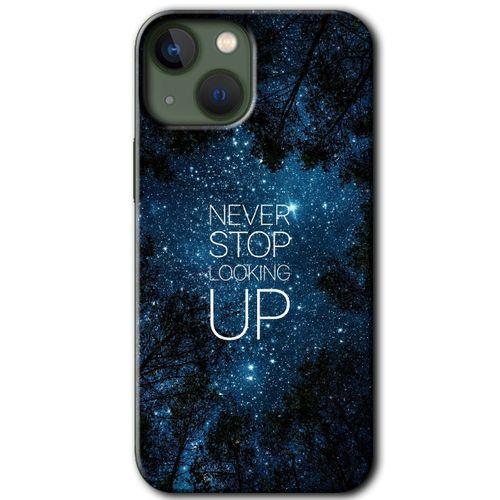 MRCİLETİSİM iPhone 13 Mini Kılıf Baskılı Kapak - Stars Wallpaper + 5D Tam Kaplayan Cam