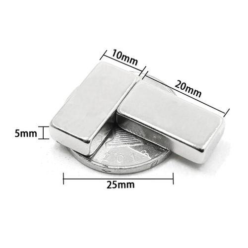 1 Adet 20x10x5 Mm Neodyum Magnet N35 Güçlü Mıknatıs Köşeli Ve Dayanıklı Nikel Kaplama